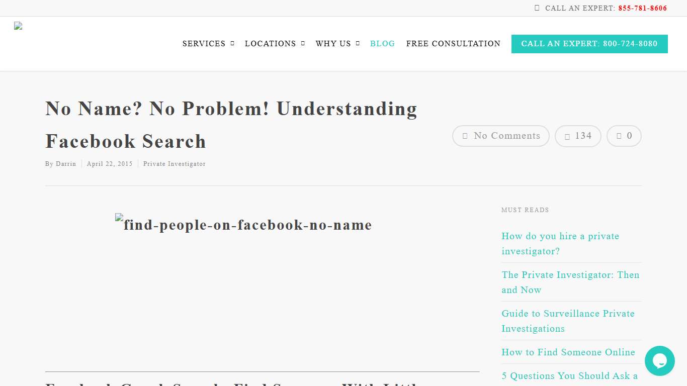 Understanding Facebook Search with No Name