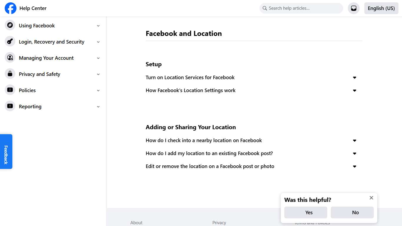 Facebook and Location | Facebook Help Center